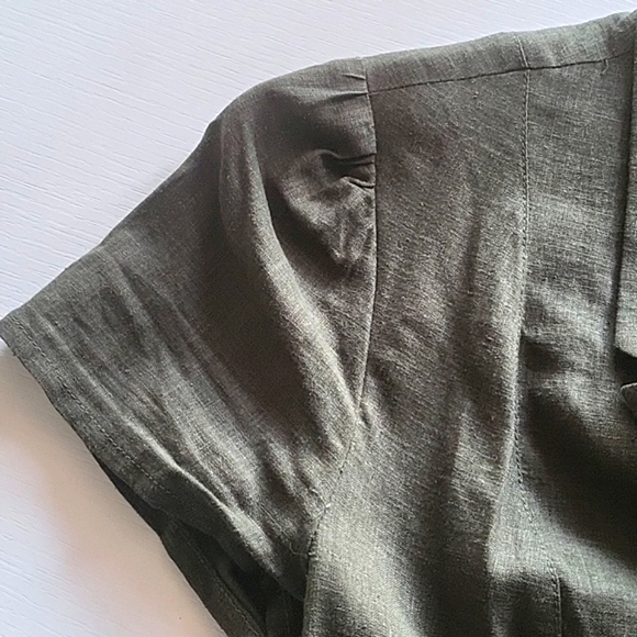 Dark Green Button-Down Dress - Picture 5 of 5